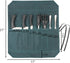 Denifiter Heavy Duty Waxed Canvas Chef Knife Storage Roll Bag With 7 Slots, Waterproof And Durable (Dark Green)