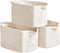 R RUNKA Cotton Rope Storage Basket 15"x10"x9" Fabric Storage Bins for Organizing