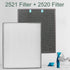 Replacement 400 Filter for Bissell Air400-2521, Includes 2520 Active Carbon Filter and 1 Carbon Filter, Part 2521, 2520