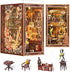 MiniCity Book Nook Kit, DIY Miniature Dollhouse Booknook Kit, 3D Wooden Puzzle