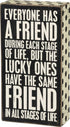 Primitives by Kathy 28579 Polka Dot Trimmed Box Sign, 4 x 7.5-Inches, All Stages