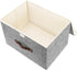 TYEERS 2 Pack Collapsible Storage Boxes, Washable Fabric Bins with Lids, 14.9x9.8x9.8 inches, Gray