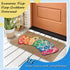 Summer Flip Flop Door Mat, Non-Slip Rubber Welcome Doormat for Indoor Outdoor Floor, 27.5 x 16.5 Inch