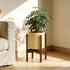 10 Inch ALIGADO Bamboo Plant Stand Indoor, for Up to Pots, Built to Fit Corners, Sturdy & Stable Design, Walnut Finish