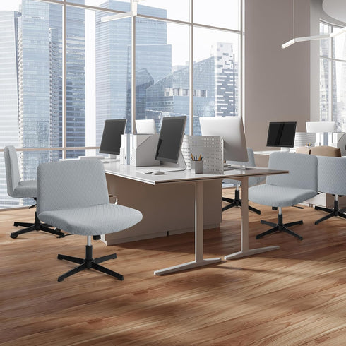 Armless YISUN Waterproof Criss Cross Chair Cover, Stretch Chair Slipcover Washable Removable Office Desk Chair Covers