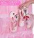 MISSLO Kids Over the Door Shoe Organizer, Pink Hanging Rack with 28 Pockets for Baby Toddler Room Decor