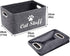 Felt Cat Toy Basket,Foldable Pet Toy Storage Bins with Handles, Pet Stuff Organizer for Indoor Cat,Kitten Toy Storage