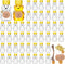 50 Pack Plastic Honey Bear Bottles Jars, 2 oz Honey Bear Cup