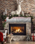 Ombre Mantle Scarf for Fireplace, Blush Pink and Gray Gradient Indoor Mantel Top Runner, 17 x 70 Inch
