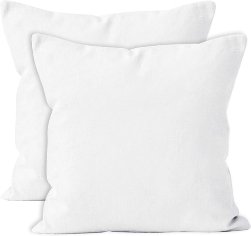 Encasa XO Throw Pillow Covers Only, 18"x18", 4 Pc Pack with Invisible Zipper, Polyester Twill for DIY