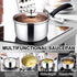 LIANYU 1QT Stainless Steel Saucepan with Lid, Small Pot for Milk, Soup, Home Kitchen, Dishwasher Safe