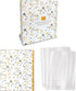 Better Kitchen Products Recipe Binder, Full Page 3 Ring Standard Binder Organizer Set (with 50 Page Protectors & 12 Category Divider Tabs) by Better Kitchen Products, 11.5" x 12" Black & Gold Montage by Better Kitchen Products