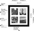 Americanflat 4x4 Picture Frame Collage - Shatter-Resistant Glass, Fits Four 4x4 Photos or One 10x10 Picture Frame -