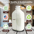 The Dairy Shoppe (64 oz, 2 Pack) Heavy Glass Milk Bottles - Jugs with Lids and Silicone Pour Spouts - Clear Milk