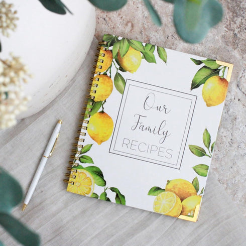 Recipe Book to Write Your Own Recipes, Blank Family Cookbook Journal, 100 Page DIY Cookbook, Spiral Bound Organizer