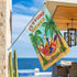 Welcome Summer Parrot Bird Decorative House Flag, It's 5 O'clock Somewhere Beach Coastal Tropical Palm Tree Garden Yard