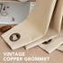 H.VERSAILTEX Linen Blackout Curtain, 96 Inches Long, Thermal Insulated Grommet Drapes, Heather Beige