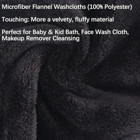 PHOGARY 6 Pack 7.8"x5.1" Microfiber Face Washcloths Facial Wash Mitts, Soft Flannel Towel for Washing Face, Reusable