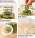 ComSaf Airtight Glass Canister Set of 3, 34oz Food Storage Jar - Square Storage Container with Clear Preserving Seal