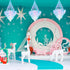 Heliltd Frozen Iridescent Chandelier Hanging Decoration Holographic Party Decoration Rainbow Film Party Supplies