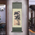 AtfArt Asian Wall Decor, Beautiful Silk Scroll Painting Bamboo Leaf Plant - Ancient Bamboo Oriental Decor (36.2 x 12 in)