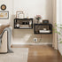 2 Homode Floating Nightstand, Tier Wall Mounted Nightstand with Cable Hole, Wooden Floating Bedside Table, Bedside Wall