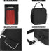 Durable Lunch Box for Men & Women, Reusable Small Lunch Bag in Black for Adults