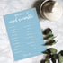 Blue Theme Bridal Shower Games for 25 Guests - Bridal Word Scramble with Answer Card for Reception Supplies