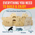 SparkJump Squirrel Feeder Kit - Sustainable FSC Wood, Easy Mounting and Assembly, Kid-Safe Mason Jar, Perfect