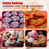 2PCS Silicone Muffin Pan - Thicken-12 Cup Non-Stick Baking Pan for Muffin Cakes, Tart, Bread - Dishwasher & Microwave