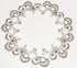 Cocoa, Earth Tones Jacquard Peacock Tail Lace Doily - 23 Inch Round Placemat and Table Centerpiece
