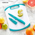 Farberware 2-Piece Paring Knife and Cutting Board Set, Dishwasher-Safe Non-Slip Plastic Chopping Board