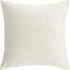 Set of 2 Beige Cream Velvet Throw Pillow Covers, 20x20 inch Decorative Square Soft Cushion Cases