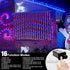 33ft 100 4th 16 LAMPHOME Red White Blue String Lights, LED of July Patriotic Fairy Lights Plug in, Lighting Modes