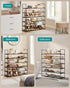 6-Tier 24-30 11.8 36.2 42.7 Inches, ULSA306BH01 SONGMICS Shoe Rack, Shoe Organizer, Metal Storage Shelf, Upright