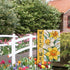 Welcome Spring Summer Floral Flower Garden Flag, Yellow Daffodil Eucalyptus Leaves Yard Decor 12 x 18