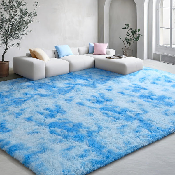 EVOIONOS Area Rug for Living Room Bedroom, Washable 5x8 Fluffy Shag Large