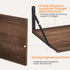 Heimlove 12 Inch 16W 12D Set 2, Deep Floating Shelves for Wall, x Wood Wall Shelves of Walnut Wide Floating Bookshelf