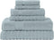 Modern Threads Otis 6-Piece 100% Cotton Towel Set Zero Twist Jacquard Chevron
