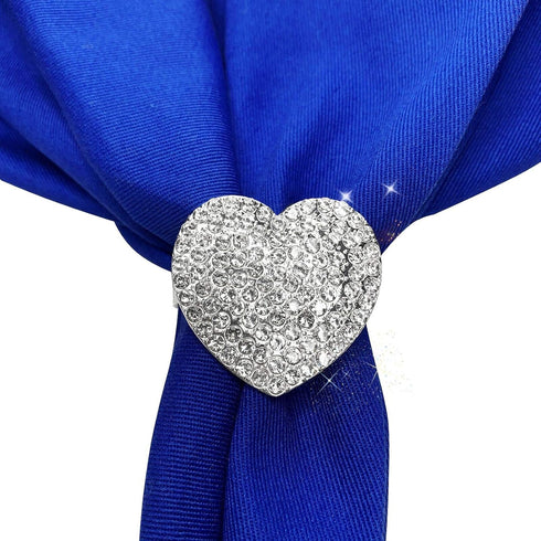 LogHog Valentine's Day Napkin Rings Set of 6 - Handmade Heart-Shaped Napkin Rings for Wedding, Valentine's, Birthday