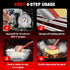 Grill Brush Bristle Free, Steam Grill Cleaning Brush with Detachable & Dishwash-Safe Brush-Head, Ergonomic Comfort Grip