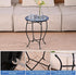 Aonagi Table,14" Metal Outdoor Side Diameter Round Plant Stand for Flower Pots Vase Home Decor, Weather Resistant Patio