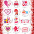 12 Pieces Valentine s Day Refrigerator Magnets, Decorative Stickers for Love Heart, Cupid, Locker - Red Lips