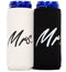 QualityPerfection Mr & Mrs Slim Can Cooler Sleeves, 2 Pack Insulated Neoprene Thermocoolers for 12 oz Drinks