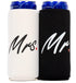 QualityPerfection Mr & Mrs Slim Can Cooler Sleeves, 2 Pack Insulated Neoprene Thermocoolers for 12 oz Drinks