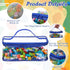 Nitial 6 Packs Clear Toy Storage Bags, Waterproof Zippered Bags for Building Blocks, Board Games, Small Toys (Bright