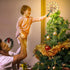 Brizled Christmas Tree Topper, 8" Lighted Angel with 11 Count Lights, Warm Lighted Treetop for Christmas Tree