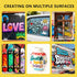 12 15MM Vibrant Colors Jumbo Acrylic Paint Markers, Graffiti Markers, Waterproof Jumbo Poster Markers for Canvas