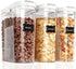 Ducoak Cereal Containers Storage, 3 PCS PET Airtight Food Storage Containers With Lids