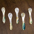 DUEBEL Mother of Pearl Caviar Spoons, 4' Luxury Handmade Spoons for Serving (5pcs)
